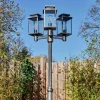 hofstein Tieva Réverbère, Eclairage de chemin Noir, Argenté, 3 lumières* Lampes Modernes