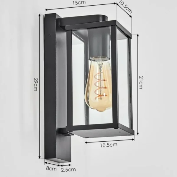 hofstein Tourega Lampe murale d´extérieur Noir, 1 lumière* Lampes Modernes