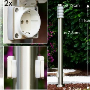 hofstein Tunes Eclairage de chemin Acier inoxydable, 1 lumière* Lampes Modernes