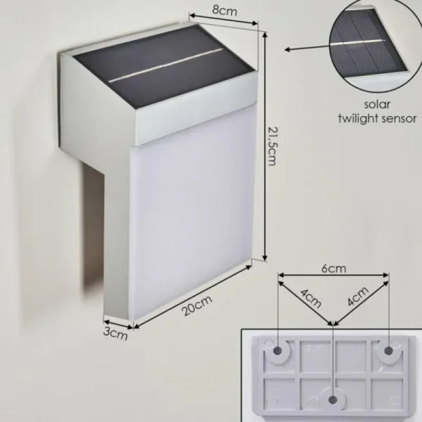 hofstein Vanhaniemi Lampe murale d´extérieur LED Gris, Blanc, 1 lumière* Lampes Modernes