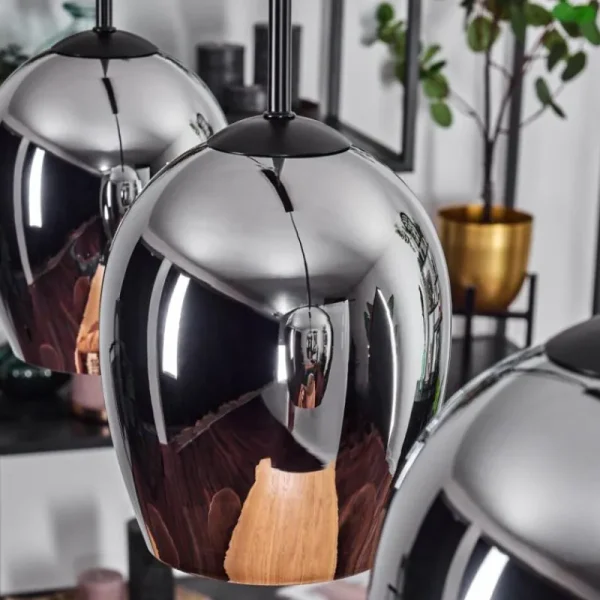 hofstein Vevino Suspension Chrome, 3 lumières* Lampes En Verre