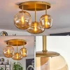 hofstein Zernez Plafonnier Or, 3 lumières* Lampes En Verre